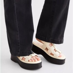 Sorel Dayspring Slingback Leather Sandal Women's Tan Platform Honey White Black